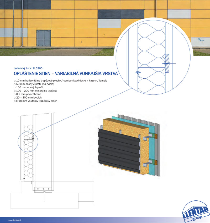 Technické listy montované haly Llentab